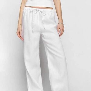 Reformation white linen pants